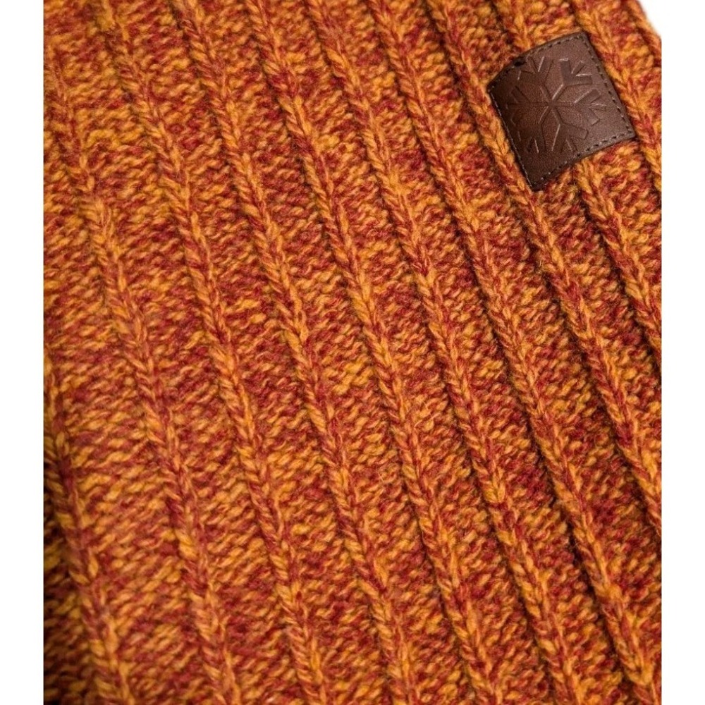 Walbusch Wool Zip Sweater Jacket Mens L Orange Rib Knit Lined Heavy Full Zip - Picture 2 of 10